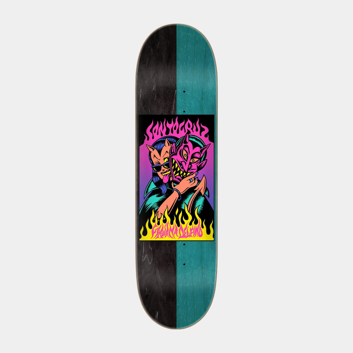 Santa Cruz Skateboards | Delfino Devil Framed Skateboard Deck 8.25in x 31in Multi