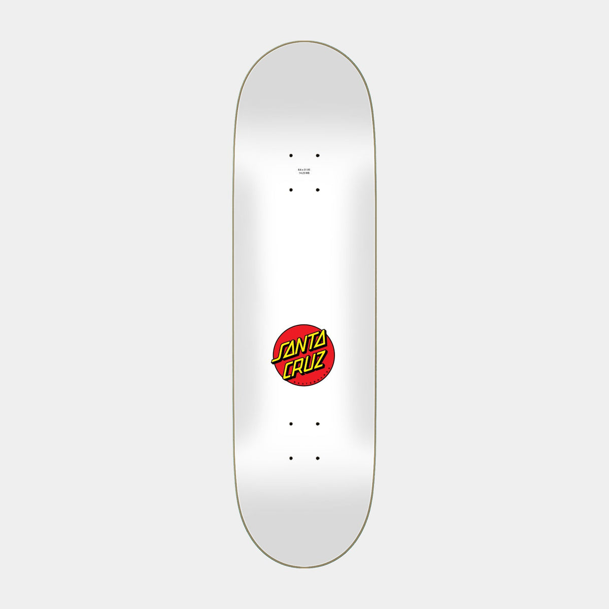Santa Cruz Skateboards | Screaming Hand Skateboard Deck 8.6in x 31.95in White