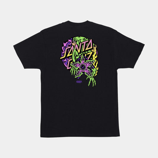 Santa Cruz Stranger Things Demogorgon Dot T-Shirt - Black