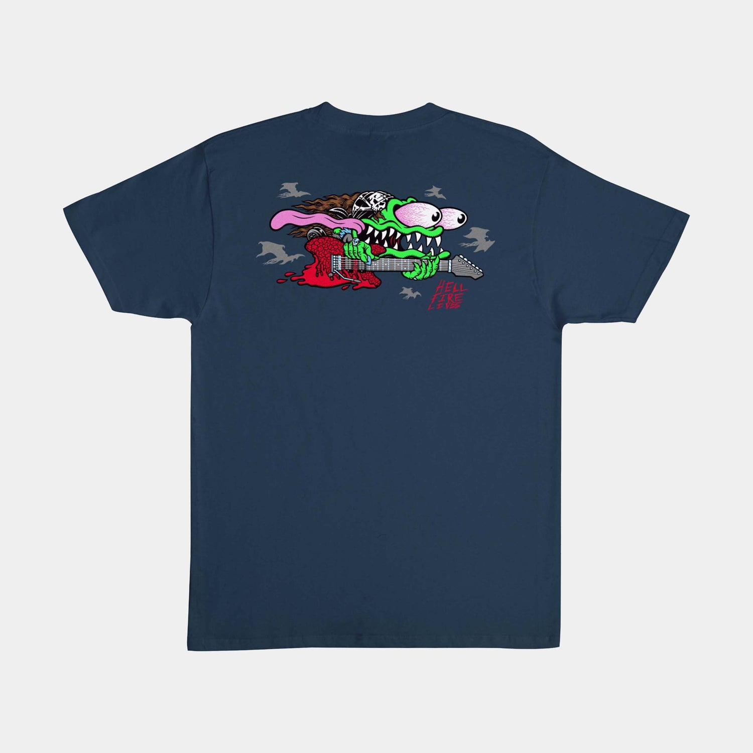 Santa Cruz Stranger Things Eddie Slasher T-Shirt - Dusk Blue