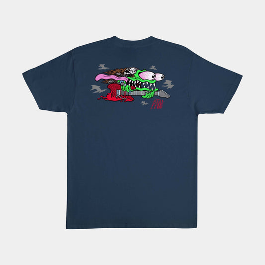 Santa Cruz Stranger Things Eddie Slasher T-Shirt - Dusk Blue