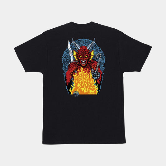 Santa Cruz Stranger Things Hell Fire T-Shirt - Black