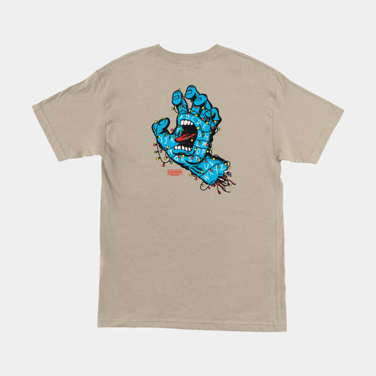 Santa Cruz Stranger Things Screaming Lights T-Shirt - Sand