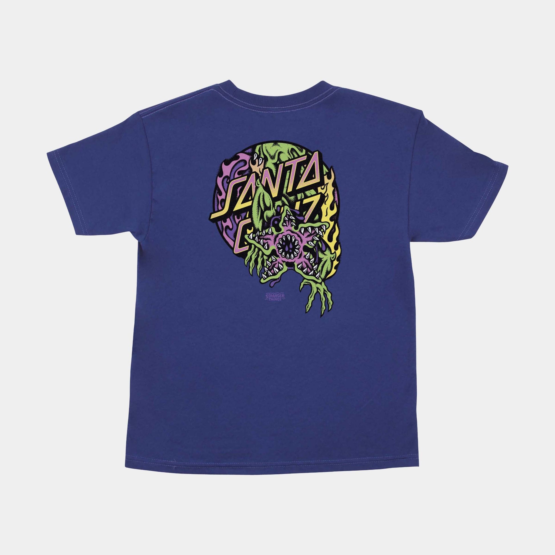 Santa Cruz Stranger Things Demogorgon Dot Youth T-Shirt - Cobalt