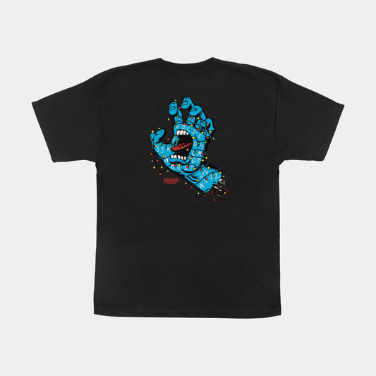 Santa Cruz Stranger Things Screaming Lights Youth T-Shirt - Black