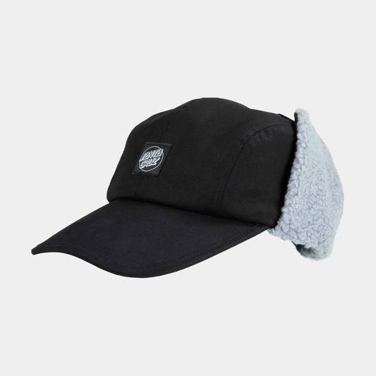 Santa Cruz Opus Dot Label Trapper Hat Black