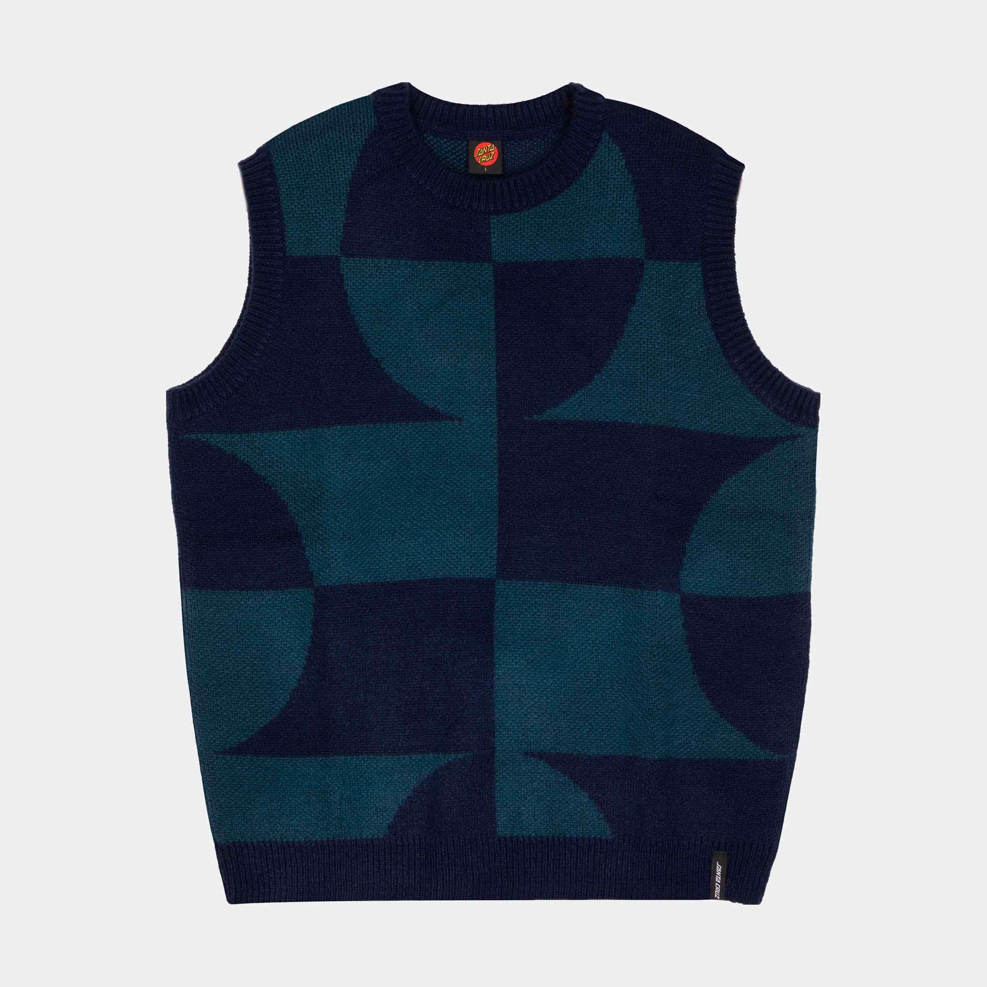 Santa Cruz Malba Crash Knit Vest Teal