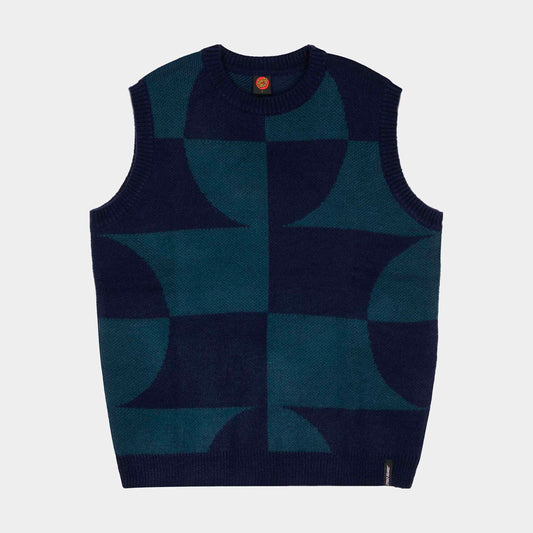 Santa Cruz Malba Crash Knit Vest Teal