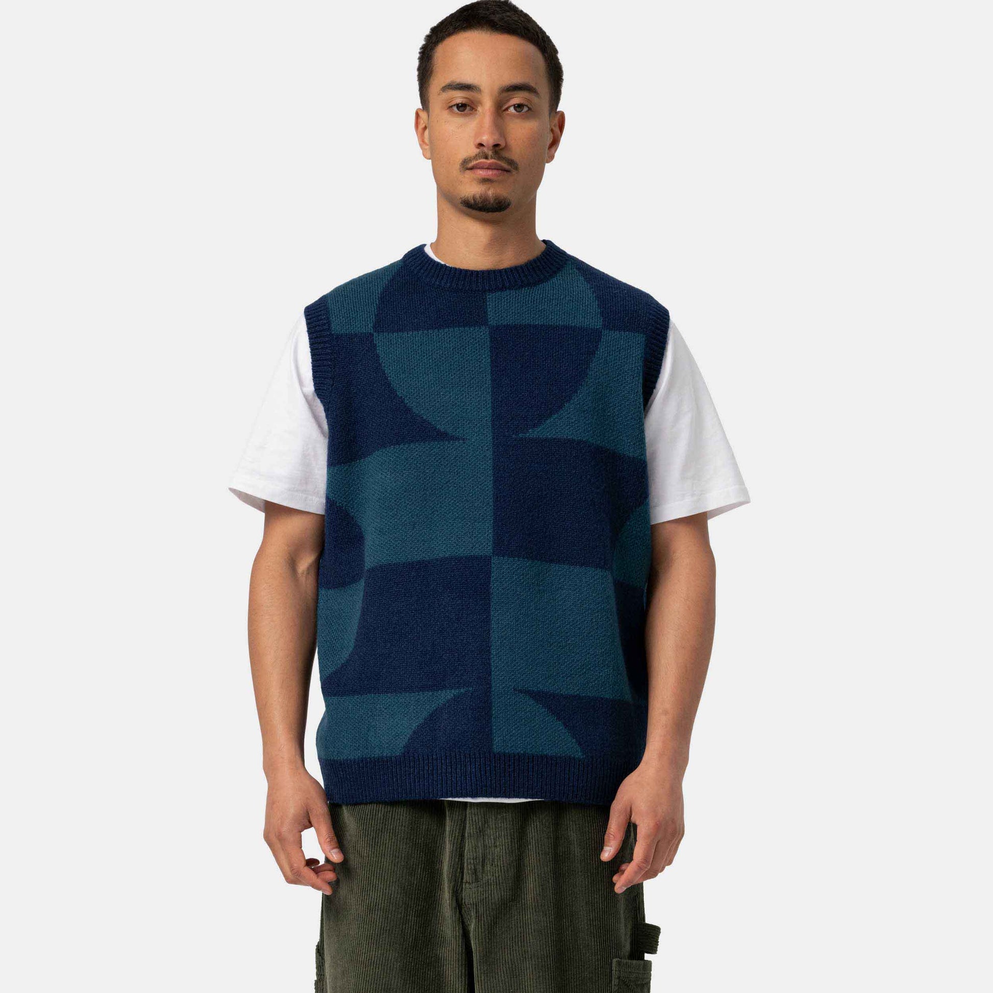 Santa Cruz Malba Crash Knit Vest Teal