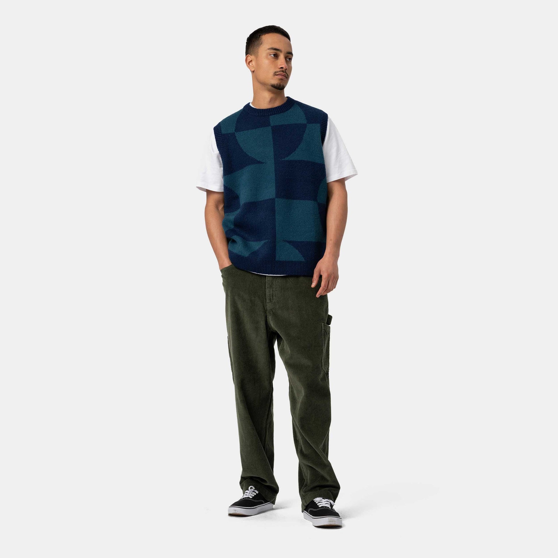 Santa Cruz Malba Crash Knit Vest Teal