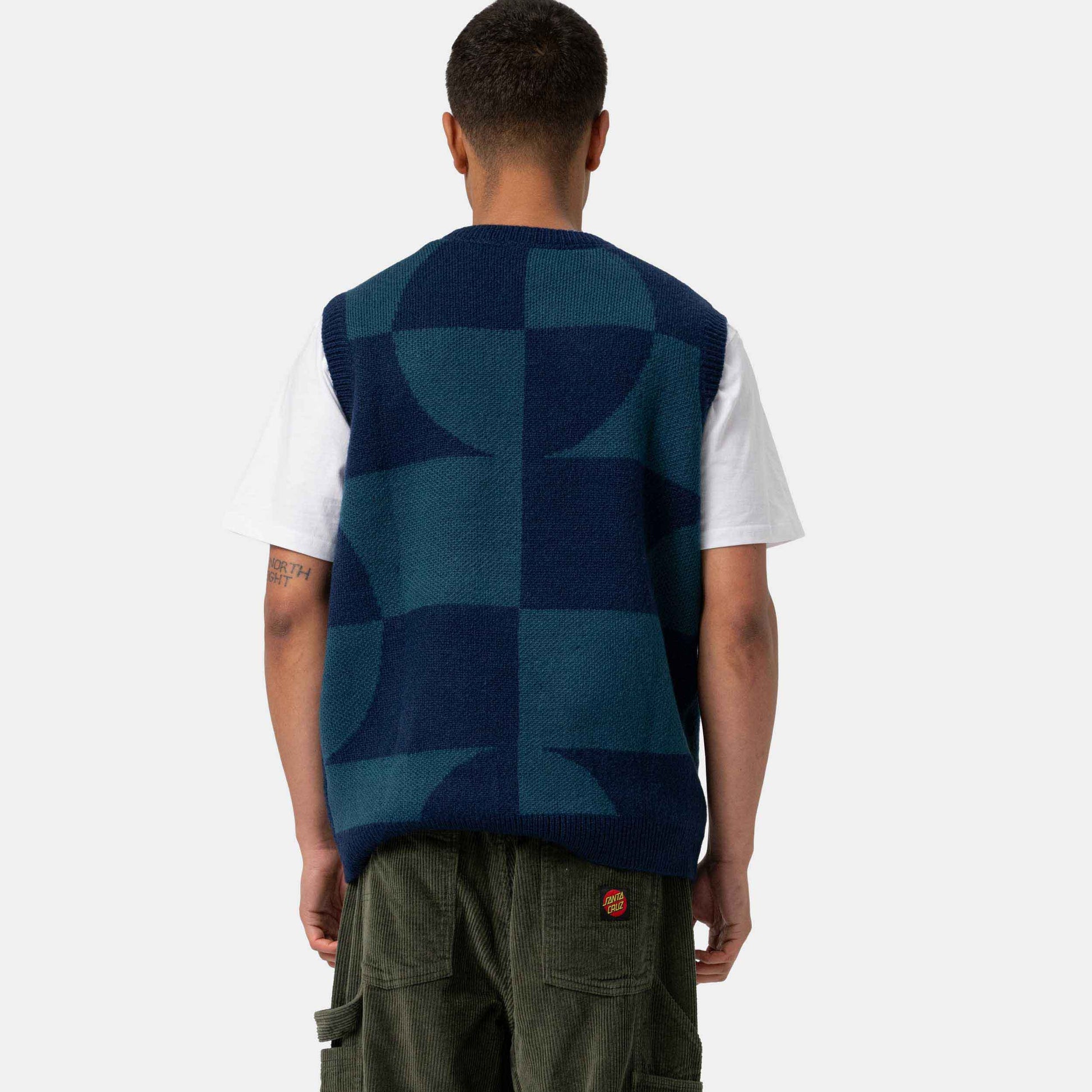 Santa Cruz Malba Crash Knit Vest Teal