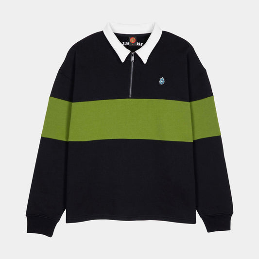 Santa Cruz Screaming Mini Flame 1 4 Zip Crew Black