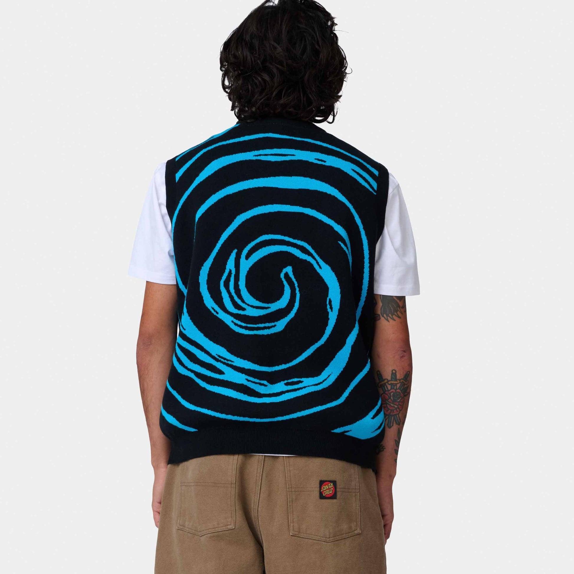 Santa Cruz Vortex Knit Vest Black
