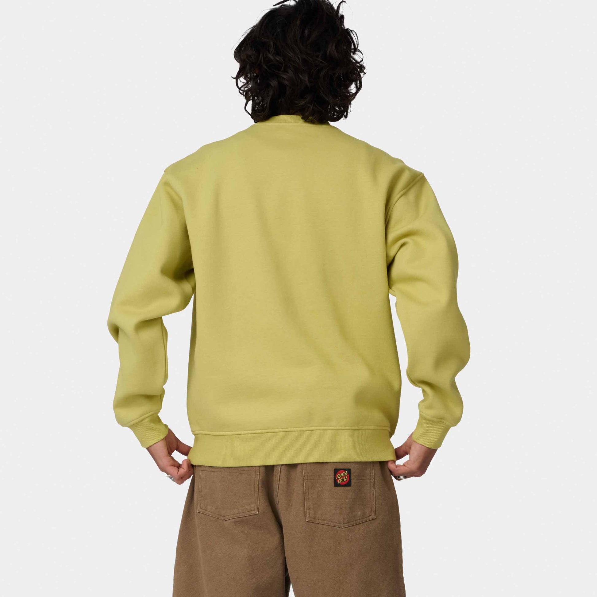 Santa Cruz Patch Strip Crew Faded Khaki