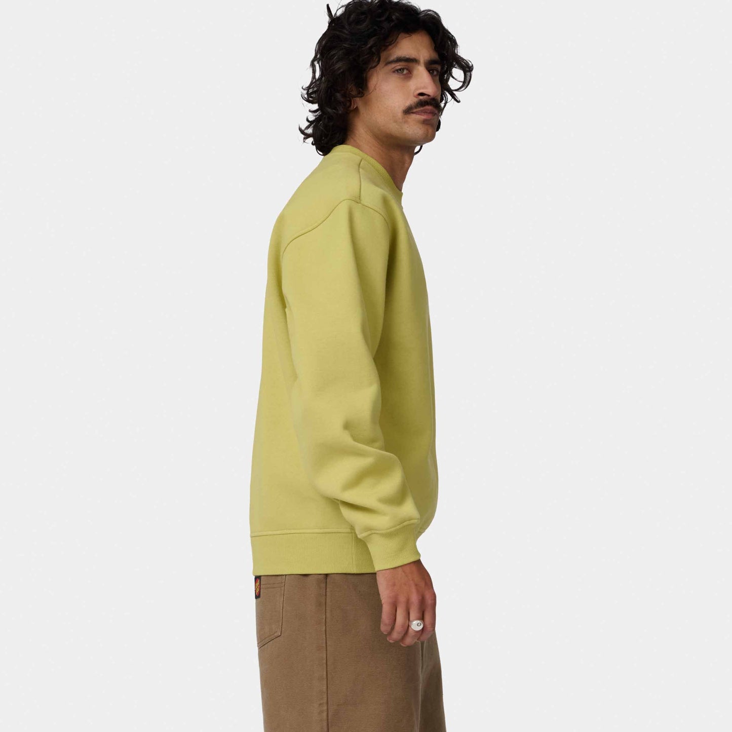 Santa Cruz Patch Strip Crew Faded Khaki