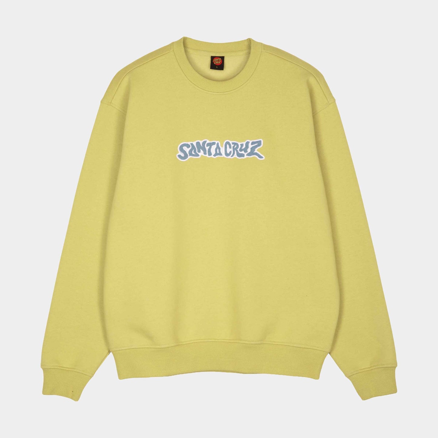 Santa Cruz Patch Strip Crew Faded Khaki