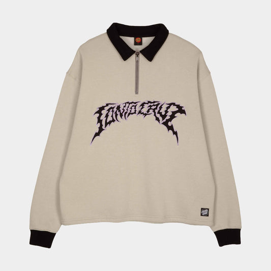 Santa Cruz Out Of Time Strip 1 4 Zip Crew Stone Grey