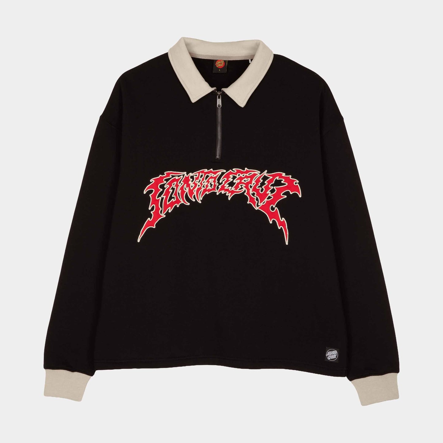 Santa Cruz Out Of Time Strip 1 4 Zip Crew Black