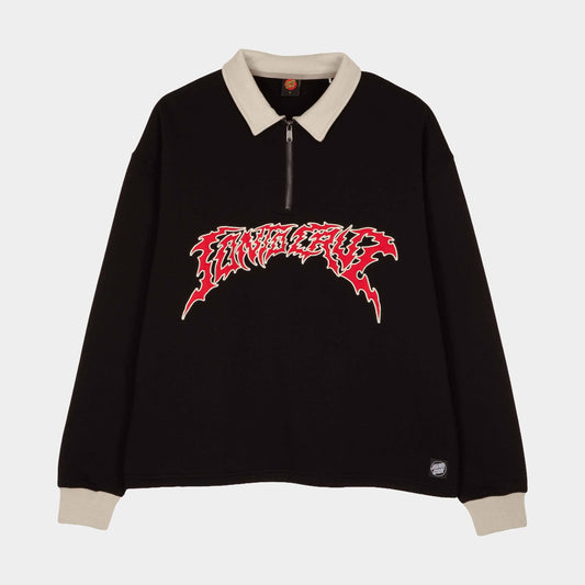 Santa Cruz Out Of Time Strip 1 4 Zip Crew Black