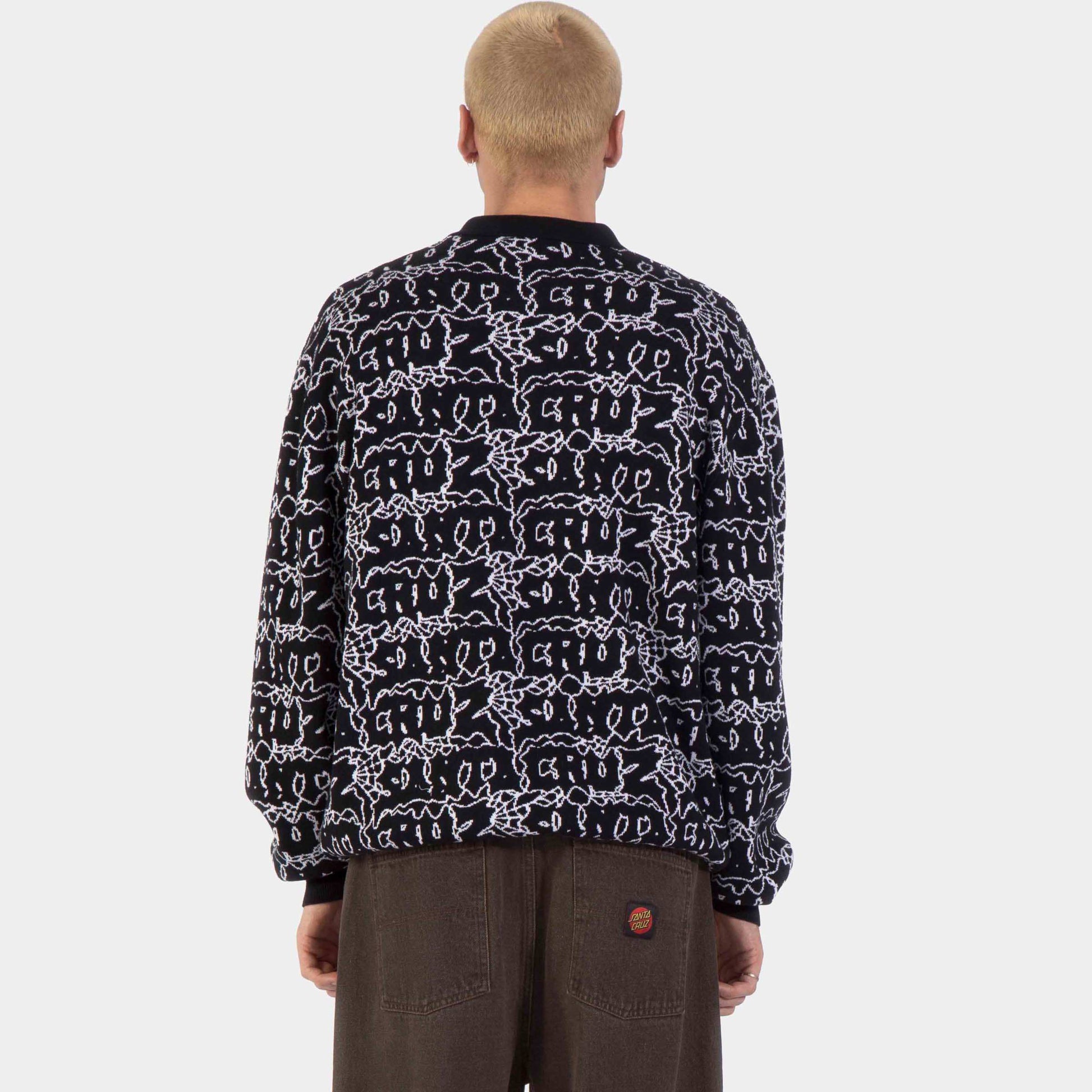Santa Cruz | Donnie Knit Polo Black Web
