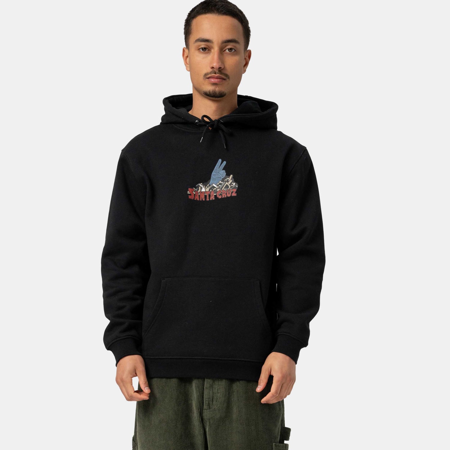 Santa Cruz Kendall Grid Hand Centre Hoodie Black