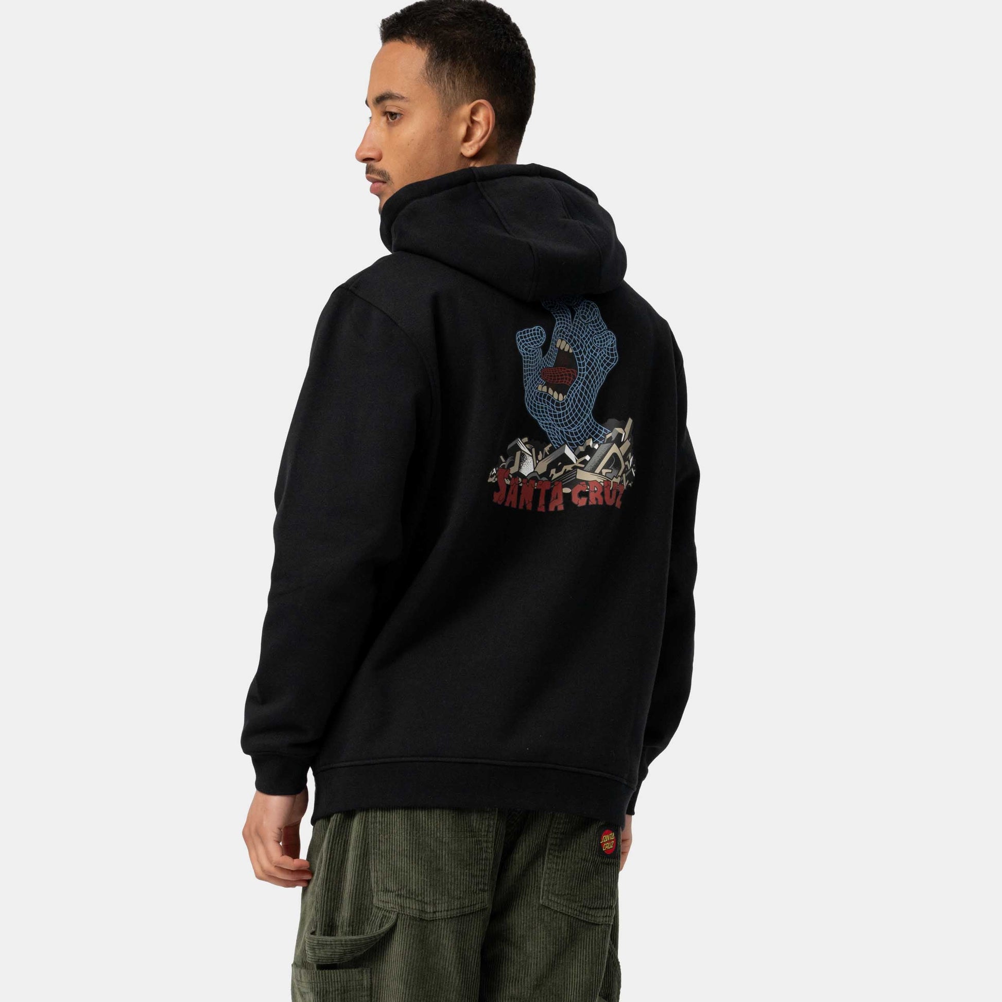 Santa Cruz Kendall Grid Hand Centre Hoodie Black