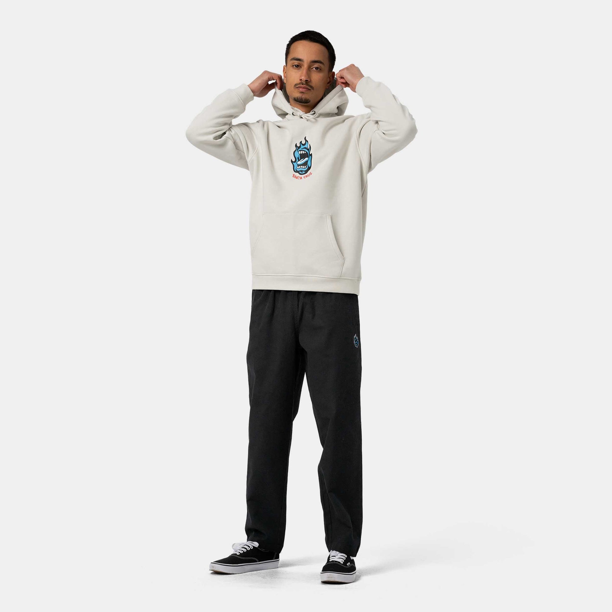 Santa Cruz Screaming Flame Front Hoodie Mist