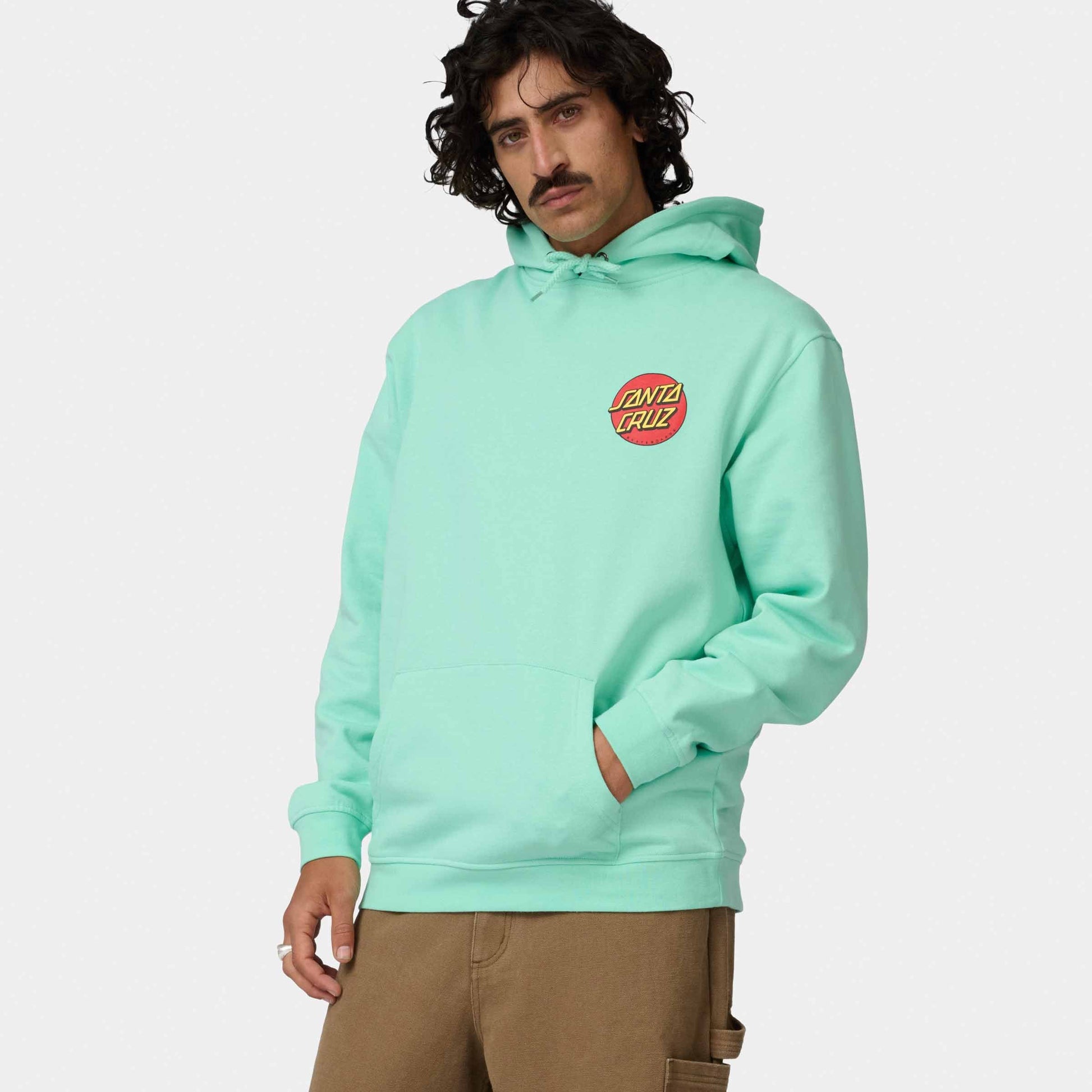 Santa Cruz Classic Dot Chest Hoodie Mint