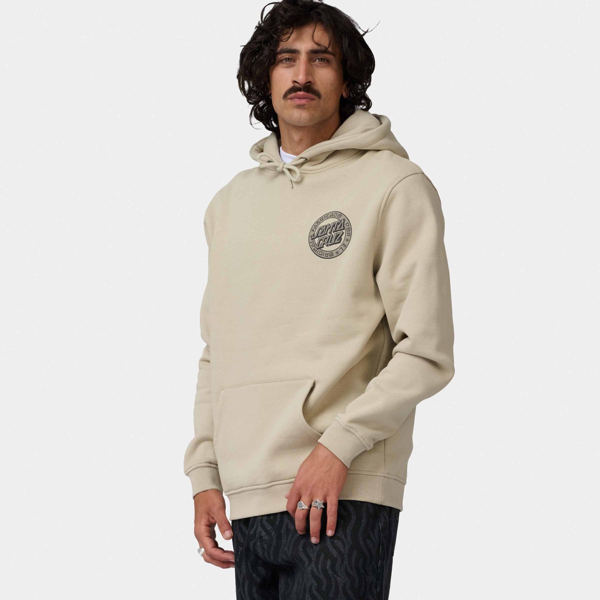 Santa Cruz Loco Dot Hoodie Stone Grey