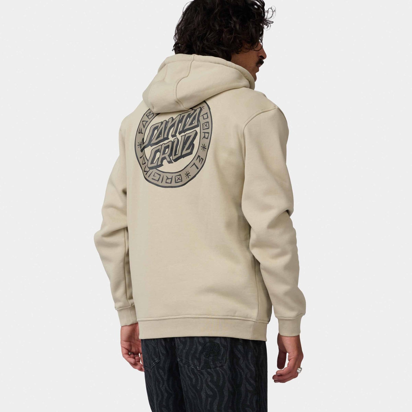 Santa Cruz Loco Dot Hoodie Stone Grey
