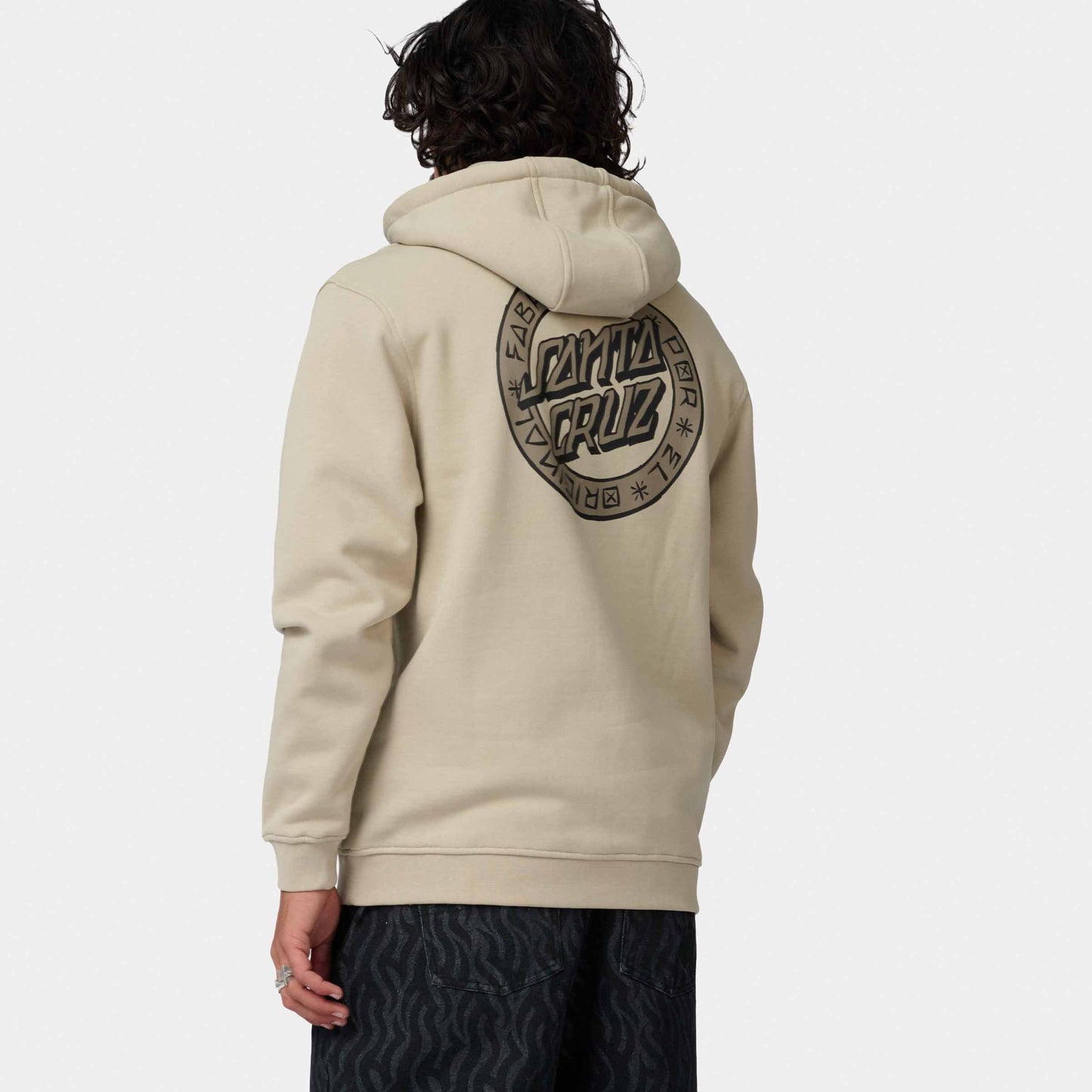 Santa Cruz Loco Dot Hoodie Stone Grey