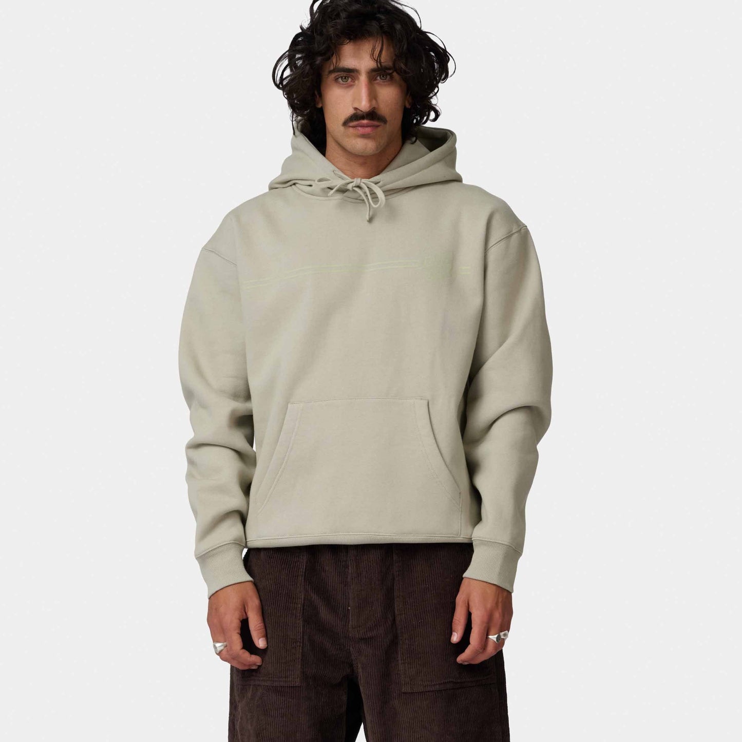 Santa Cruz Tonal Opus Dot Stripe Hoodie Stone Grey
