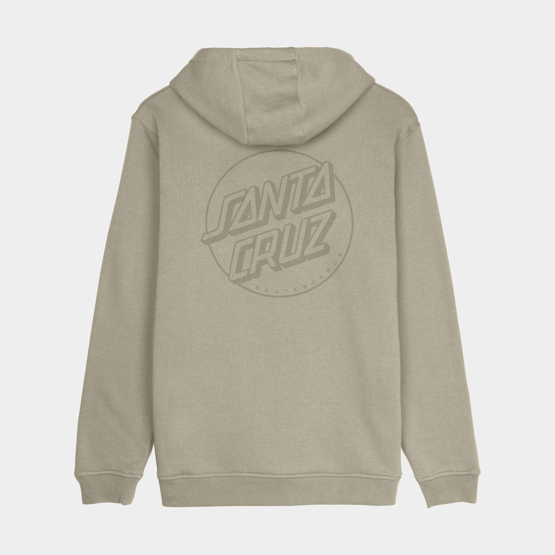 Santa Cruz Tonal Opus Dot Stripe Hoodie Stone Grey