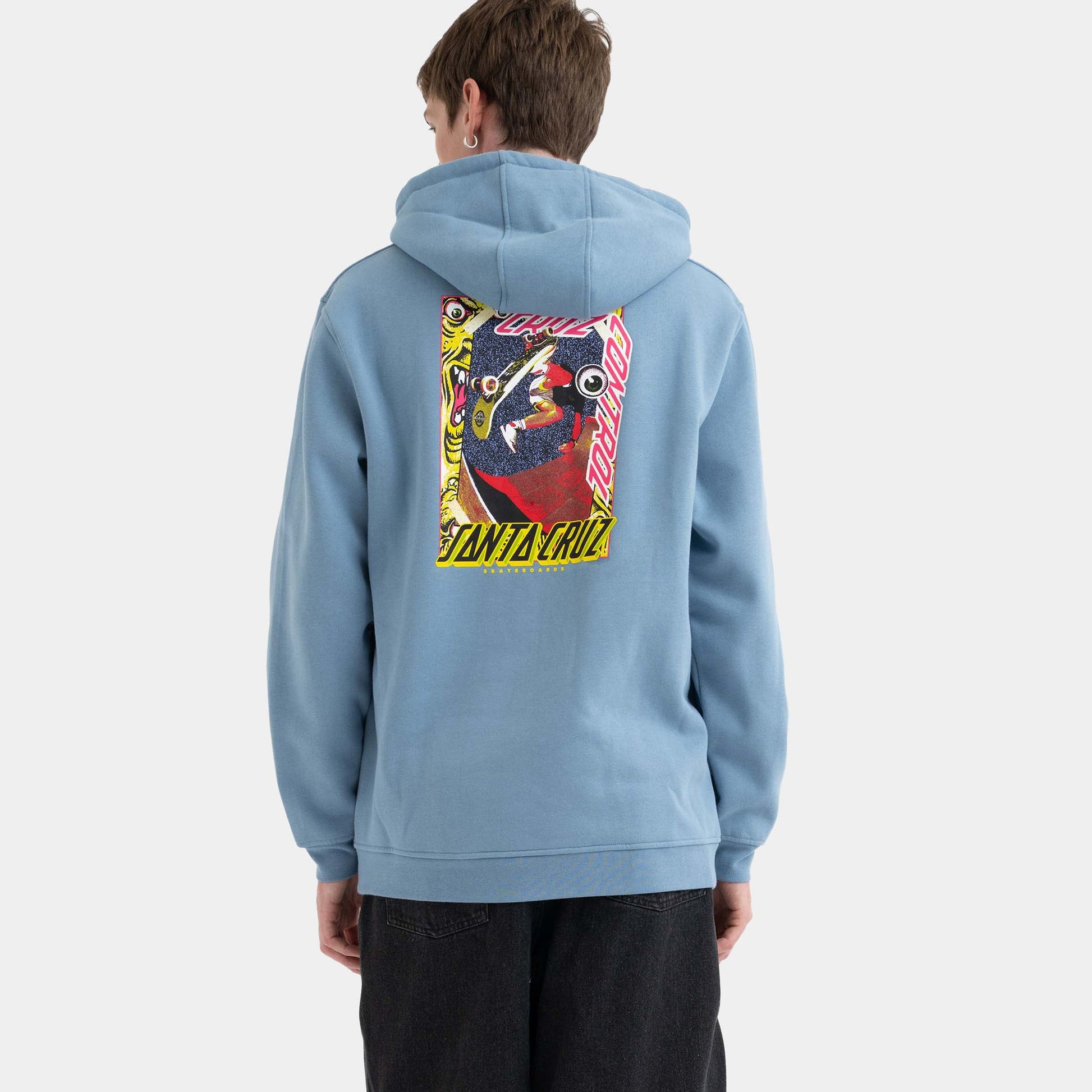Santa Cruz Skateboards | Roskopp Cruz Control Hoodie Faded Denim