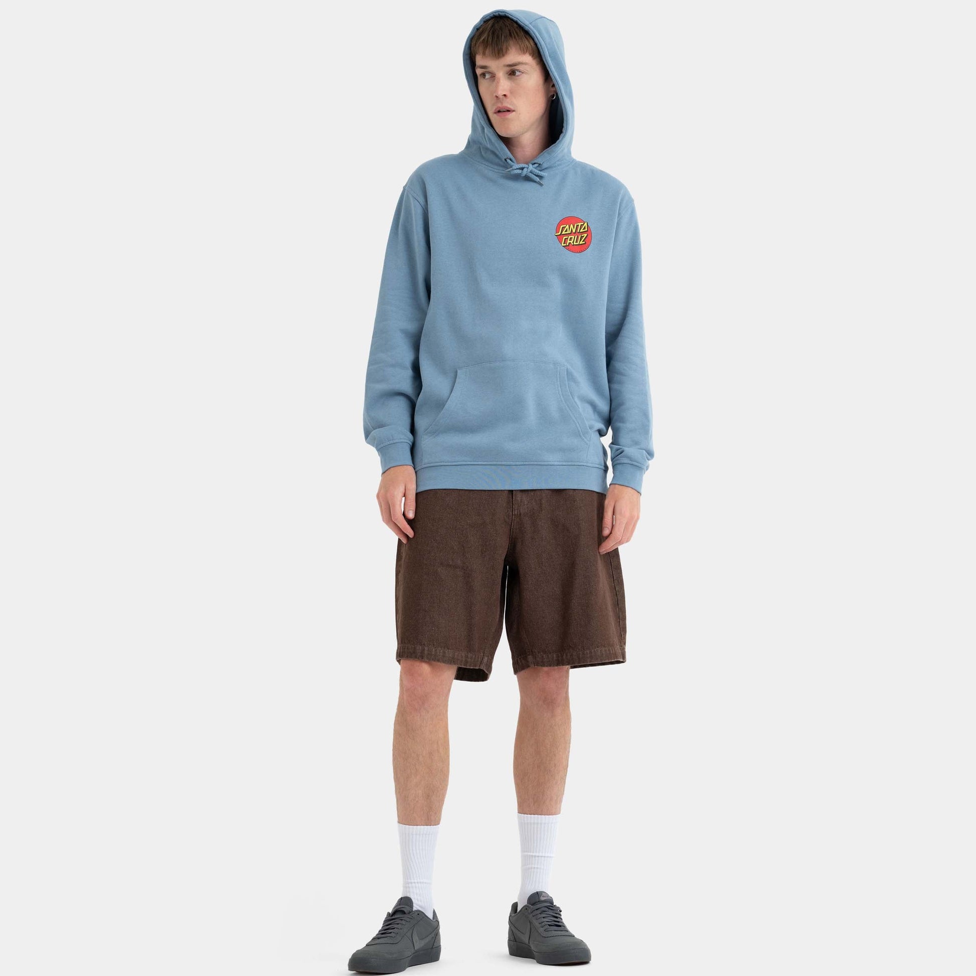 Santa Cruz Skateboards | Classic Dot Chest Hoodie Faded Denim