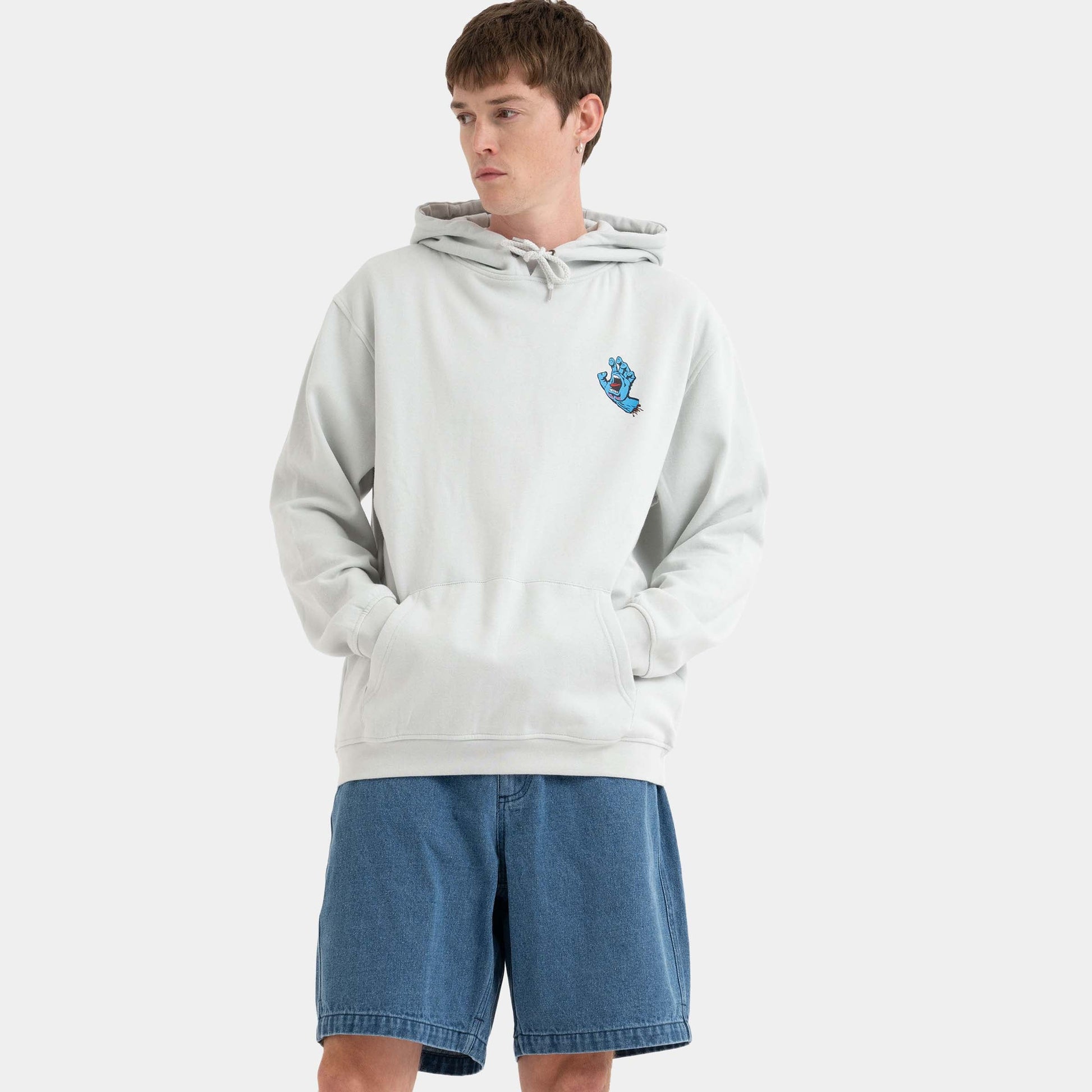 Santa Cruz Skateboards | Screaming Hand Chest Hoodie Mist