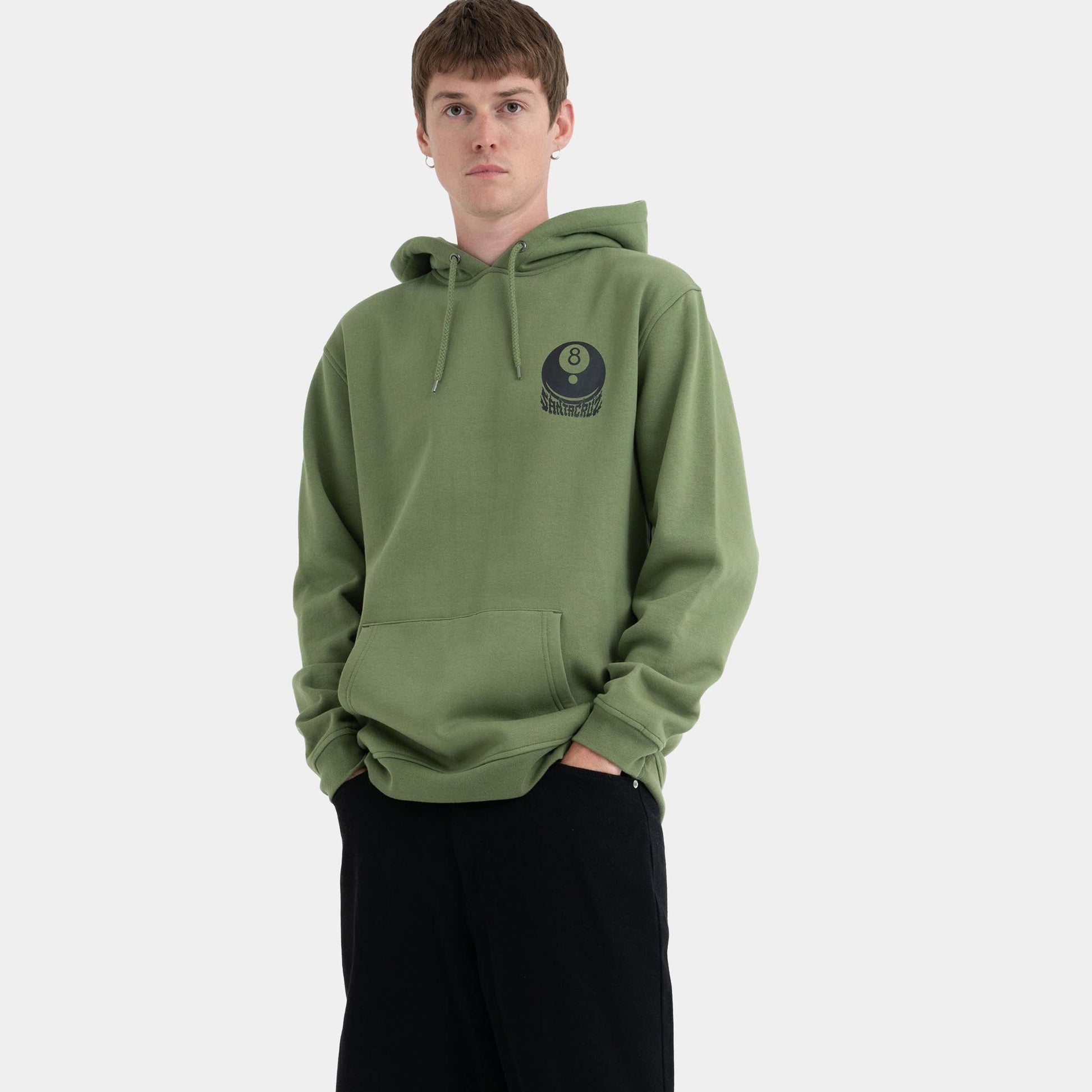 Santa Cruz Skateboards | Winkowski 8 Ball Samurai Hoodie Dill Green