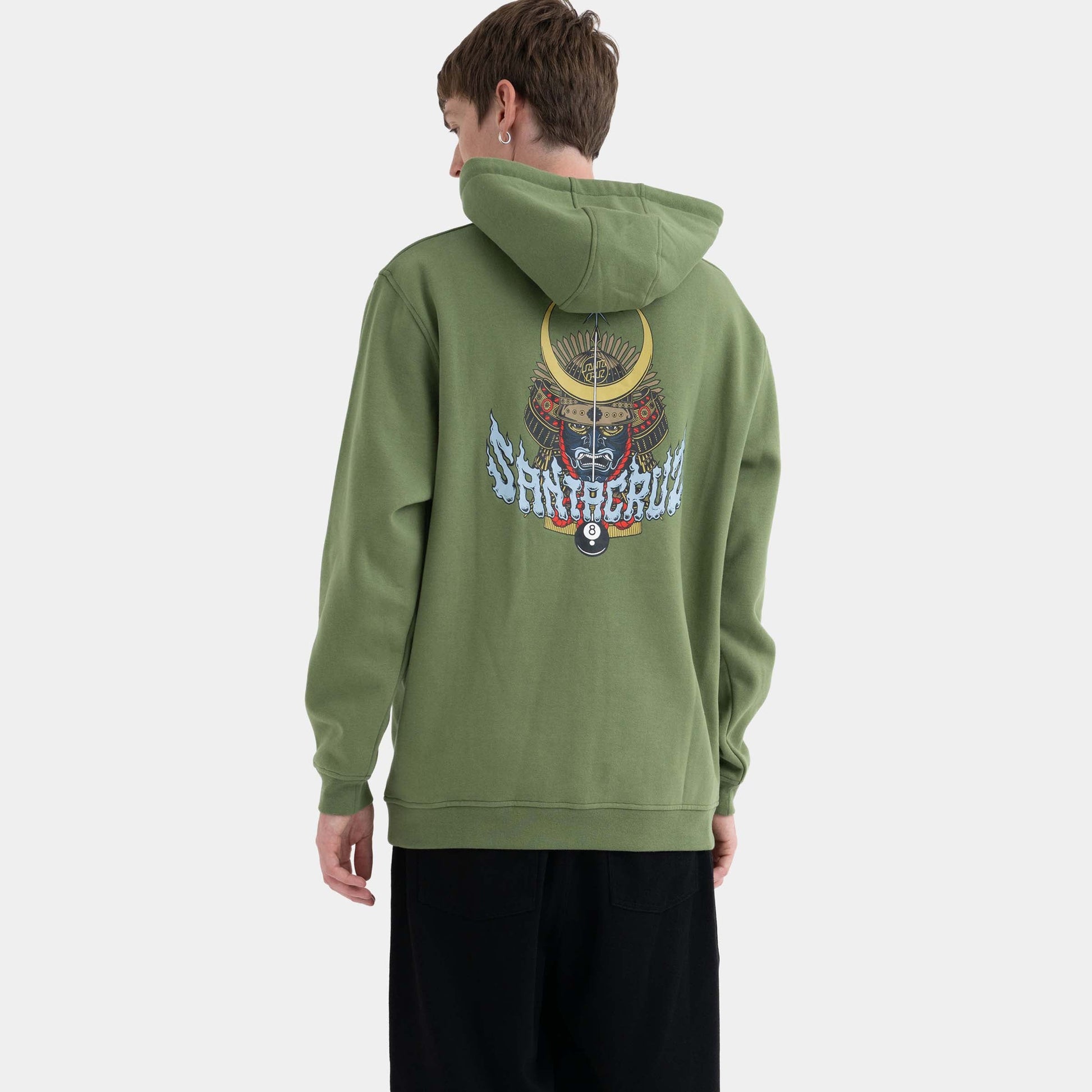 Santa Cruz Skateboards | Winkowski 8 Ball Samurai Hoodie Dill Green