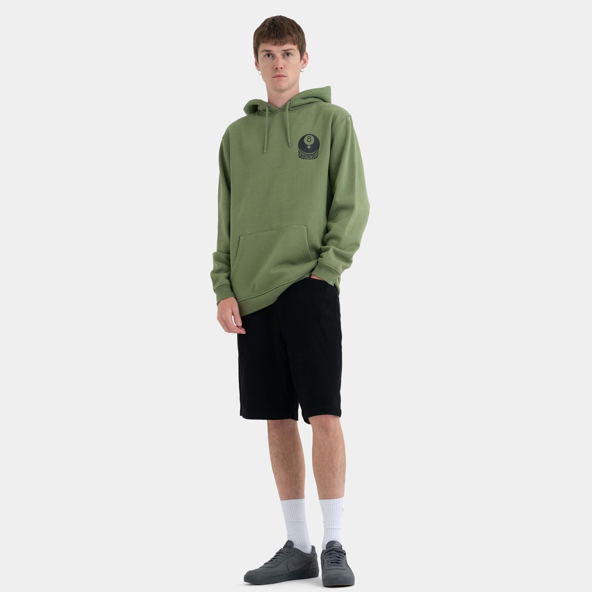 Santa Cruz Skateboards | Winkowski 8 Ball Samurai Hoodie Dill Green