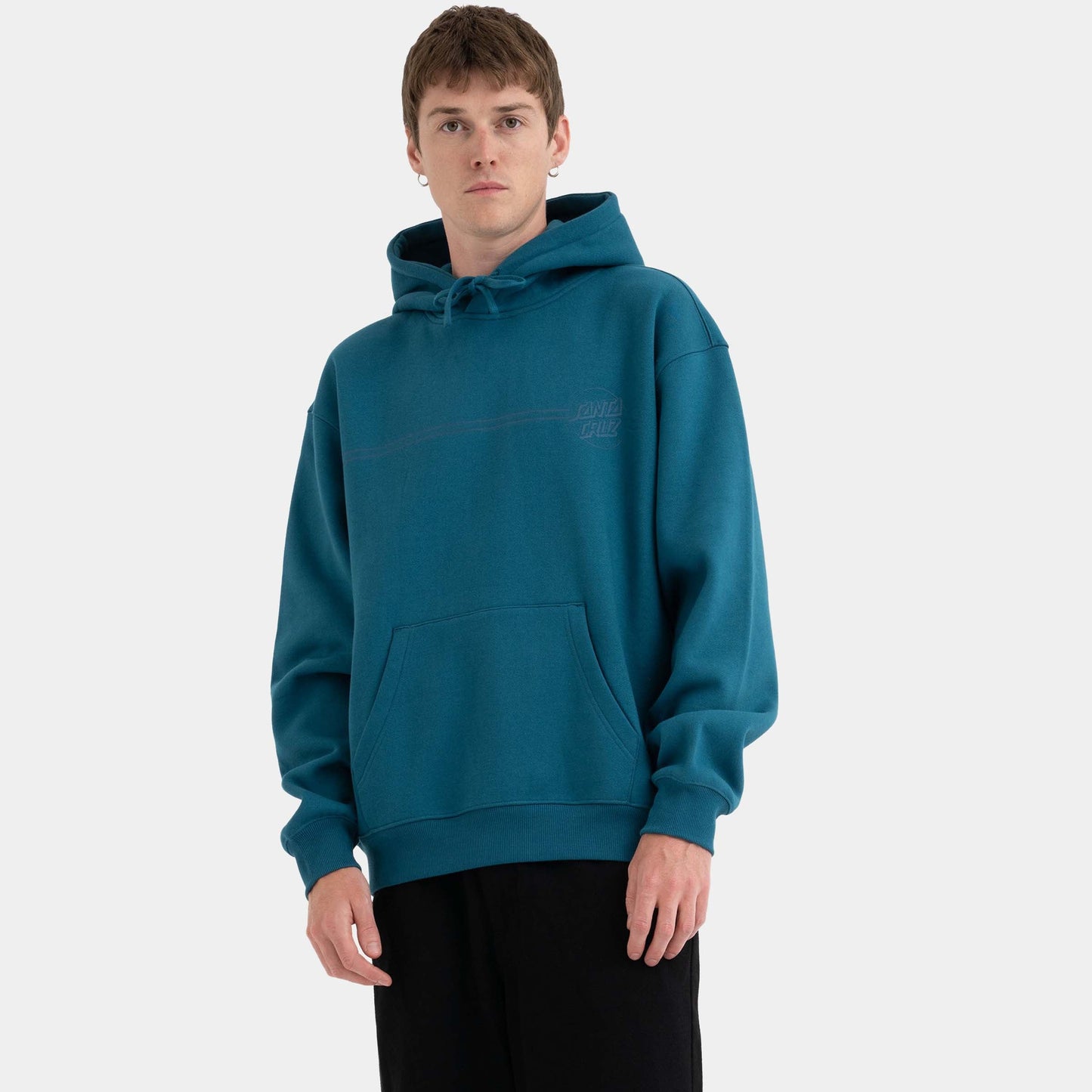 Santa Cruz Skateboards | Tonal Opus Dot Stripe Hoodie Dark Teal