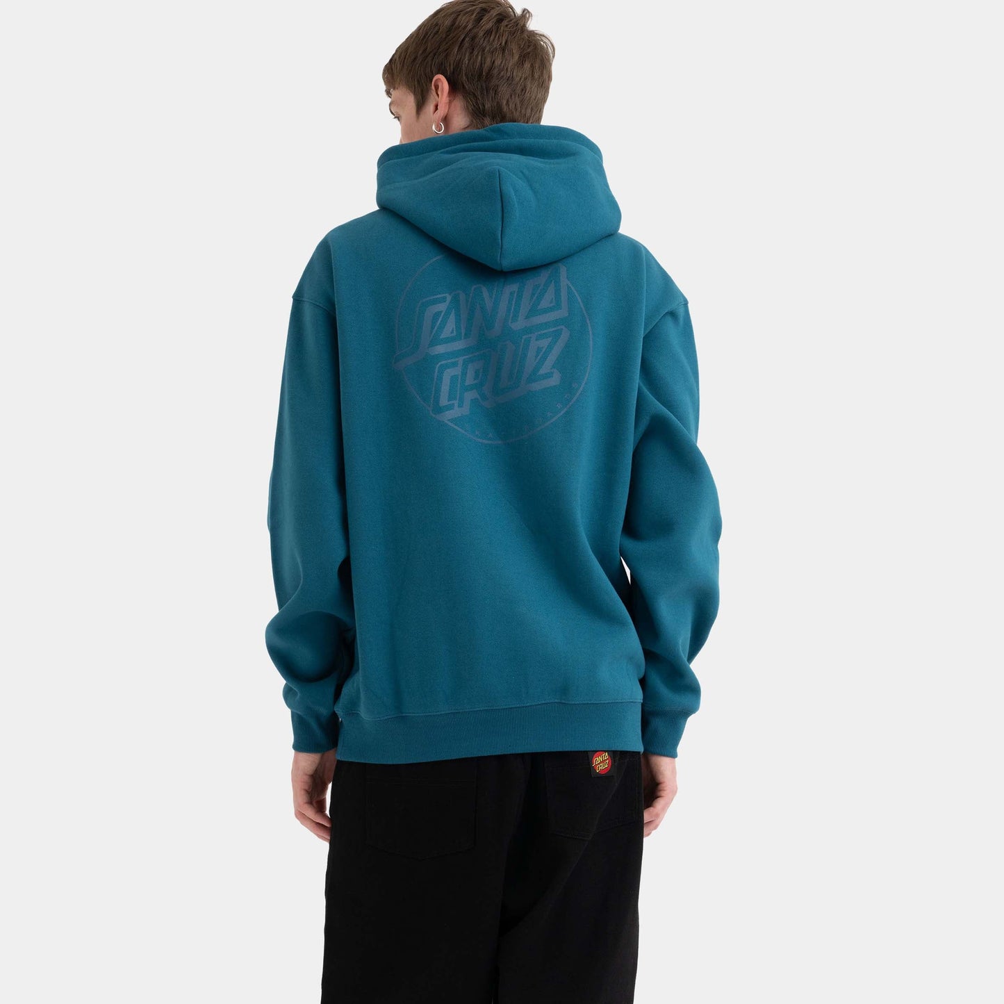 Santa Cruz Skateboards | Tonal Opus Dot Stripe Hoodie Dark Teal