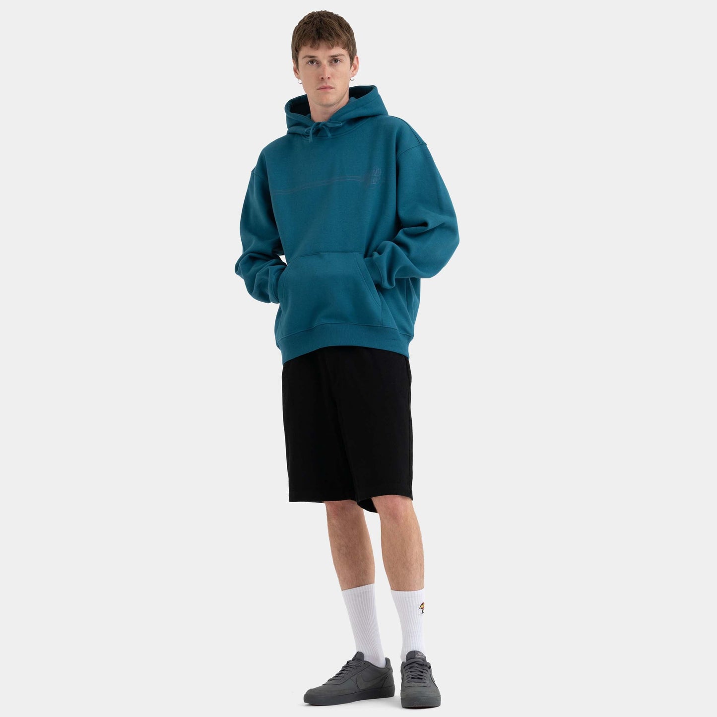 Santa Cruz Skateboards | Tonal Opus Dot Stripe Hoodie Dark Teal