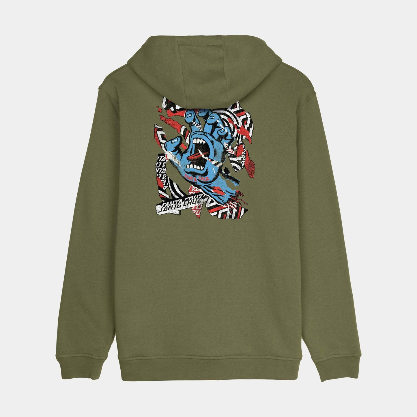 Santa Cruz | Damaged Hand Hoodie Deep Olive