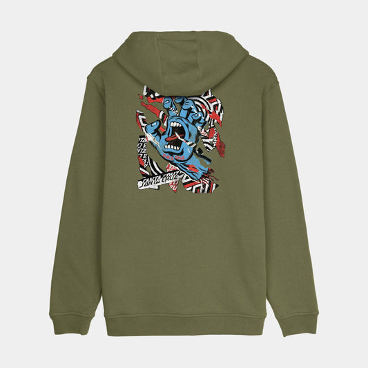 Santa Cruz | Damaged Hand Hoodie Deep Olive