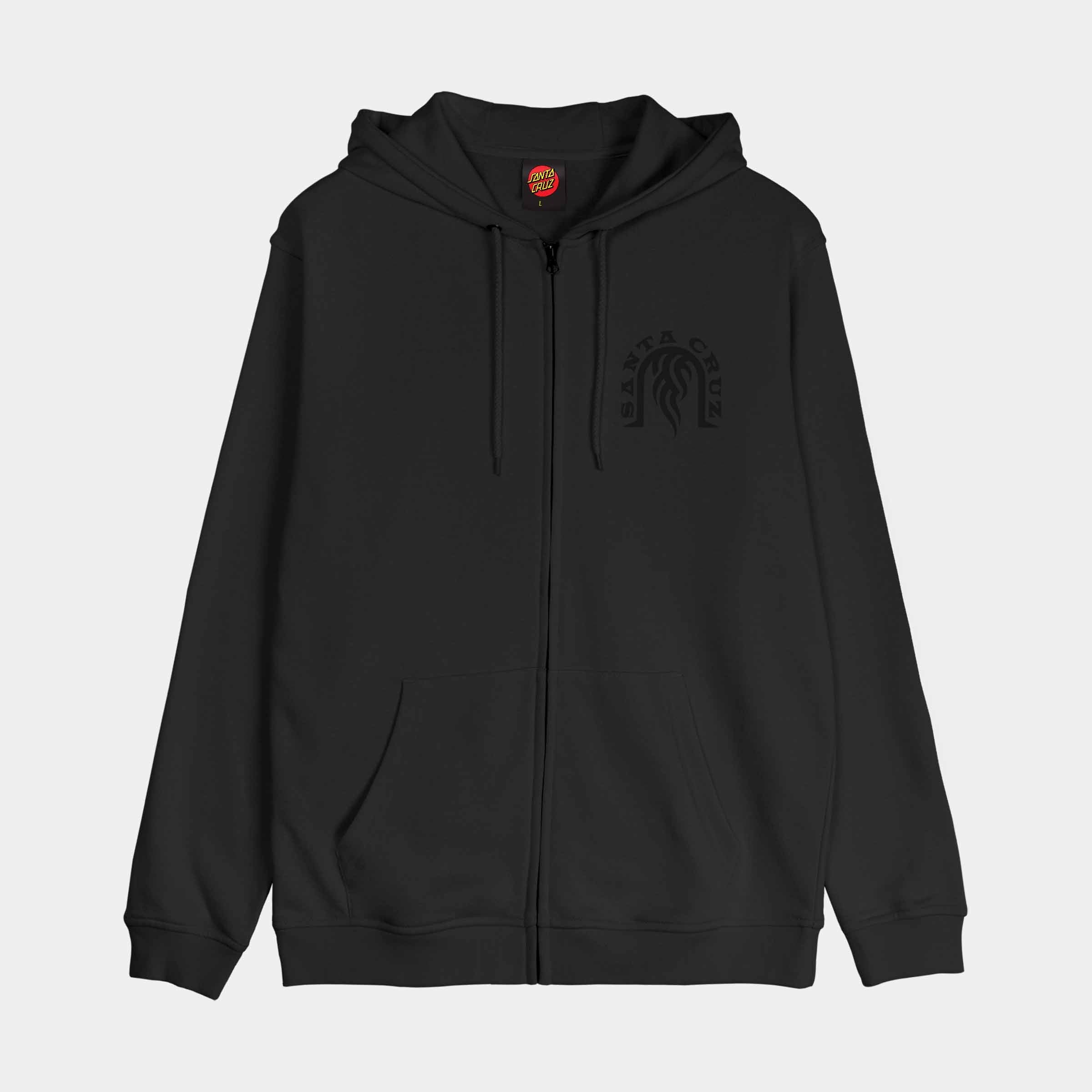 Santa Cruz | Dressen Tribal Arch Zip Hoodie - Black – Santa Cruz