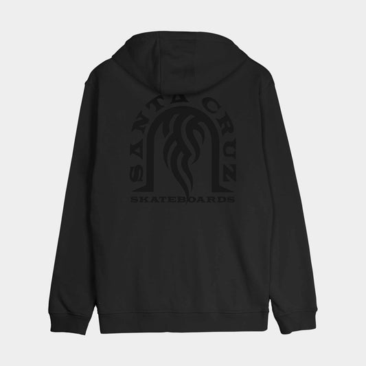 Santa Cruz Dressen Tribal Arch Zip Hoodie Black