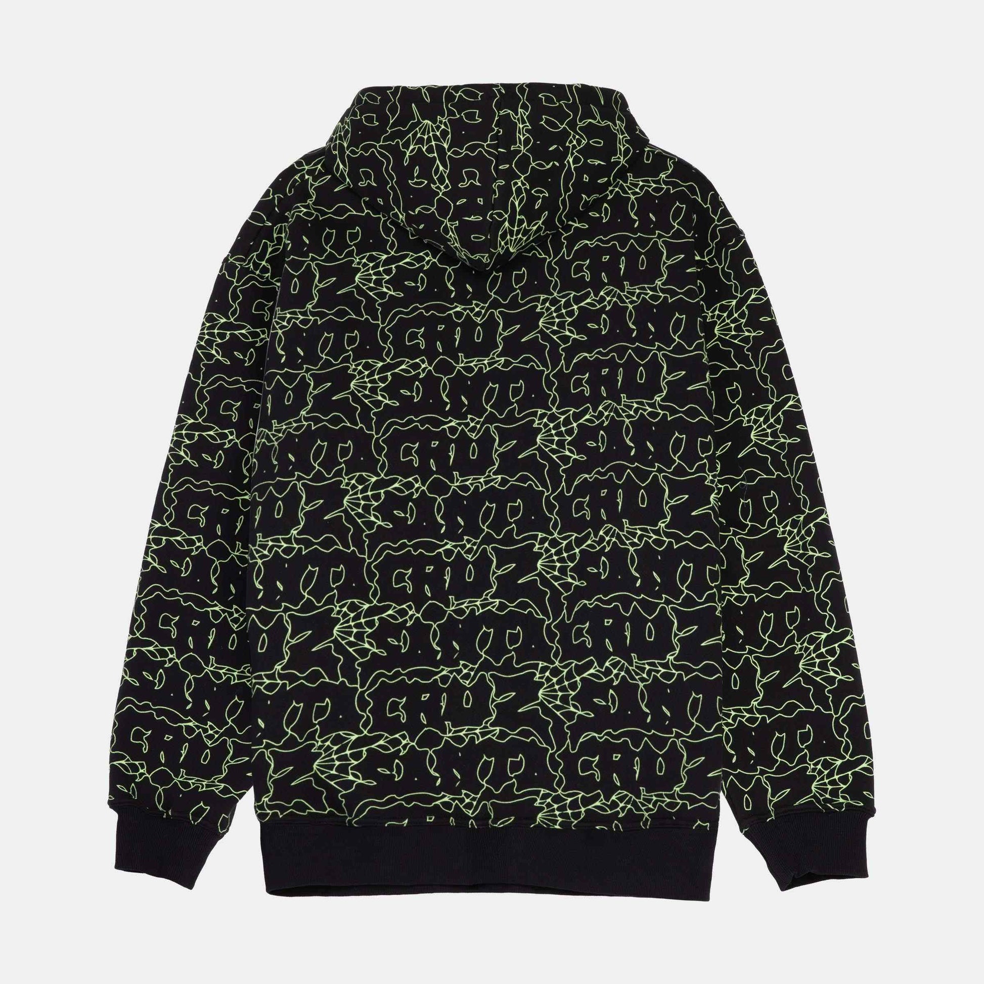 Santa Cruz | Punk Web Zip Hoodie Black Green Web
