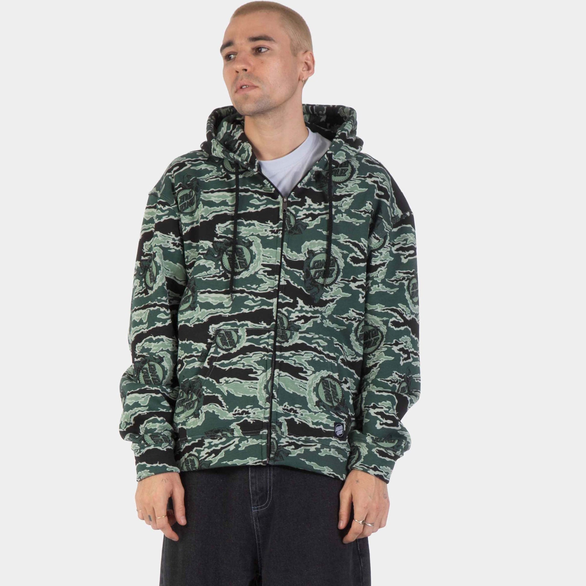 Santa Cruz | Cooper Zip Hoodie Fuse Camo