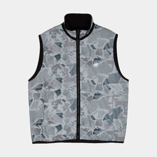 Santa Cruz Cache Reversible Vest Woodcut Camo Black