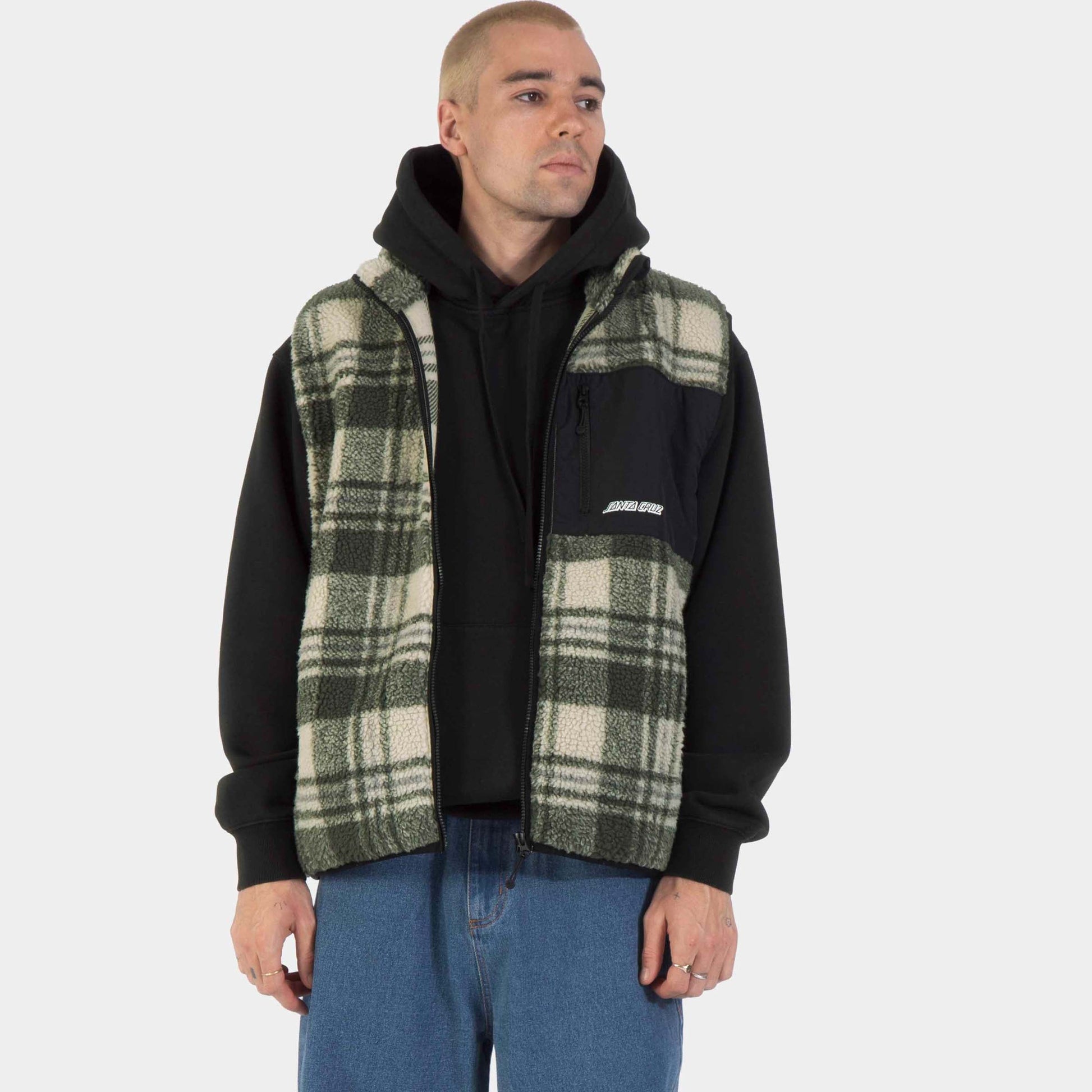 Santa Cruz | Freestyle Vest Olive Check